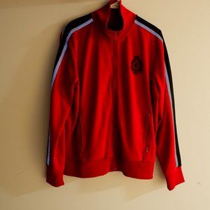 Red Express Sweater Zip-up with flashers